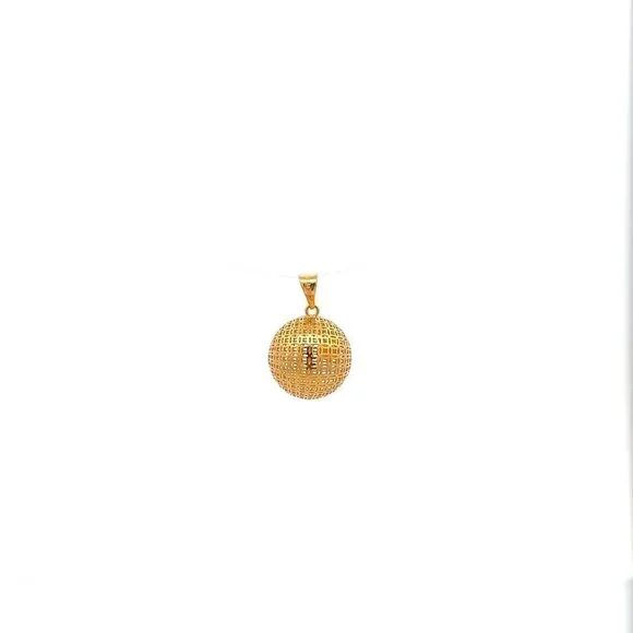 18K Gold Pendant Charm Money Lucky Coin 1.11 grams